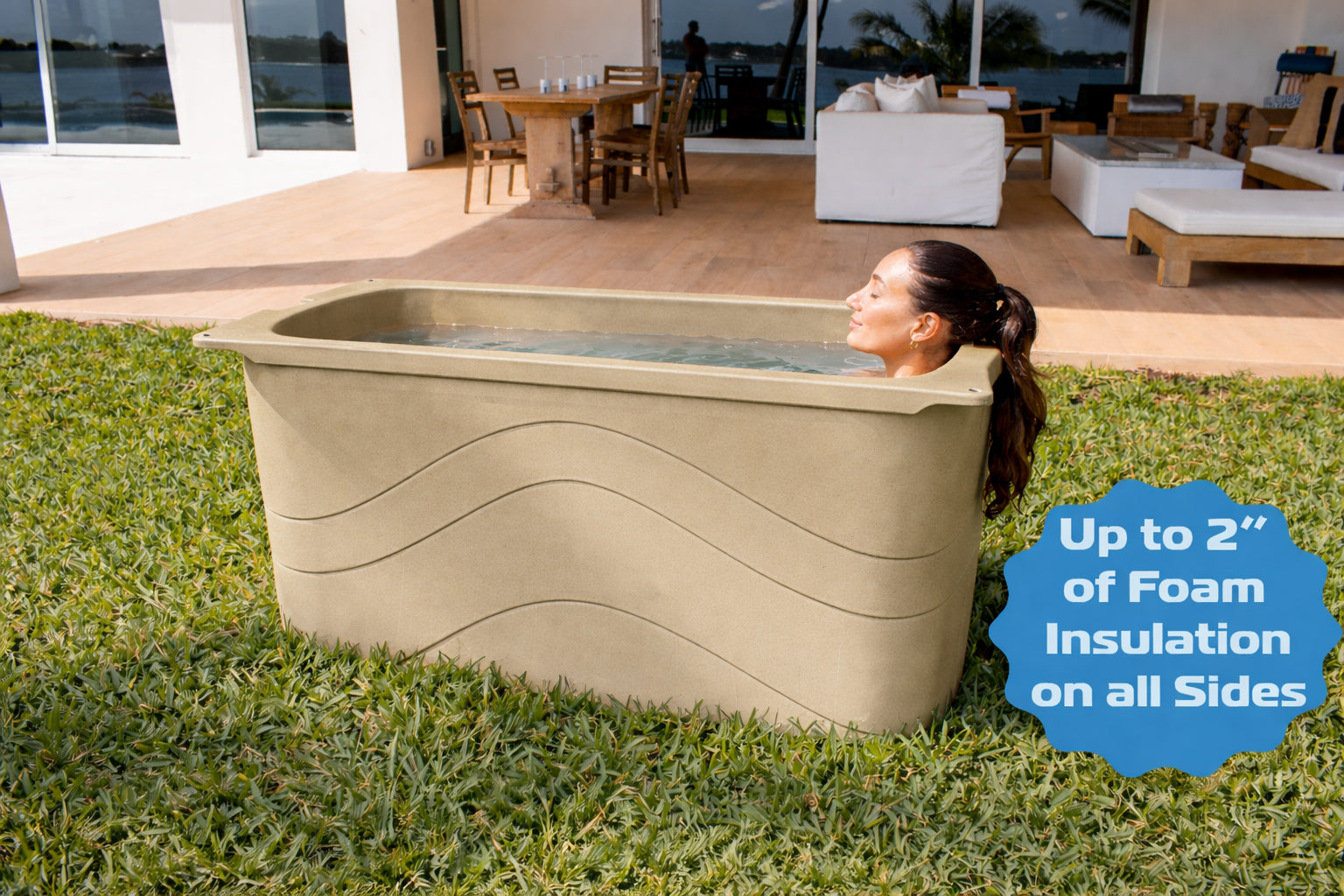 Frozin 400 Cold Plunge Tub — Insulated, Chiller‑Ready (100 Gallons)