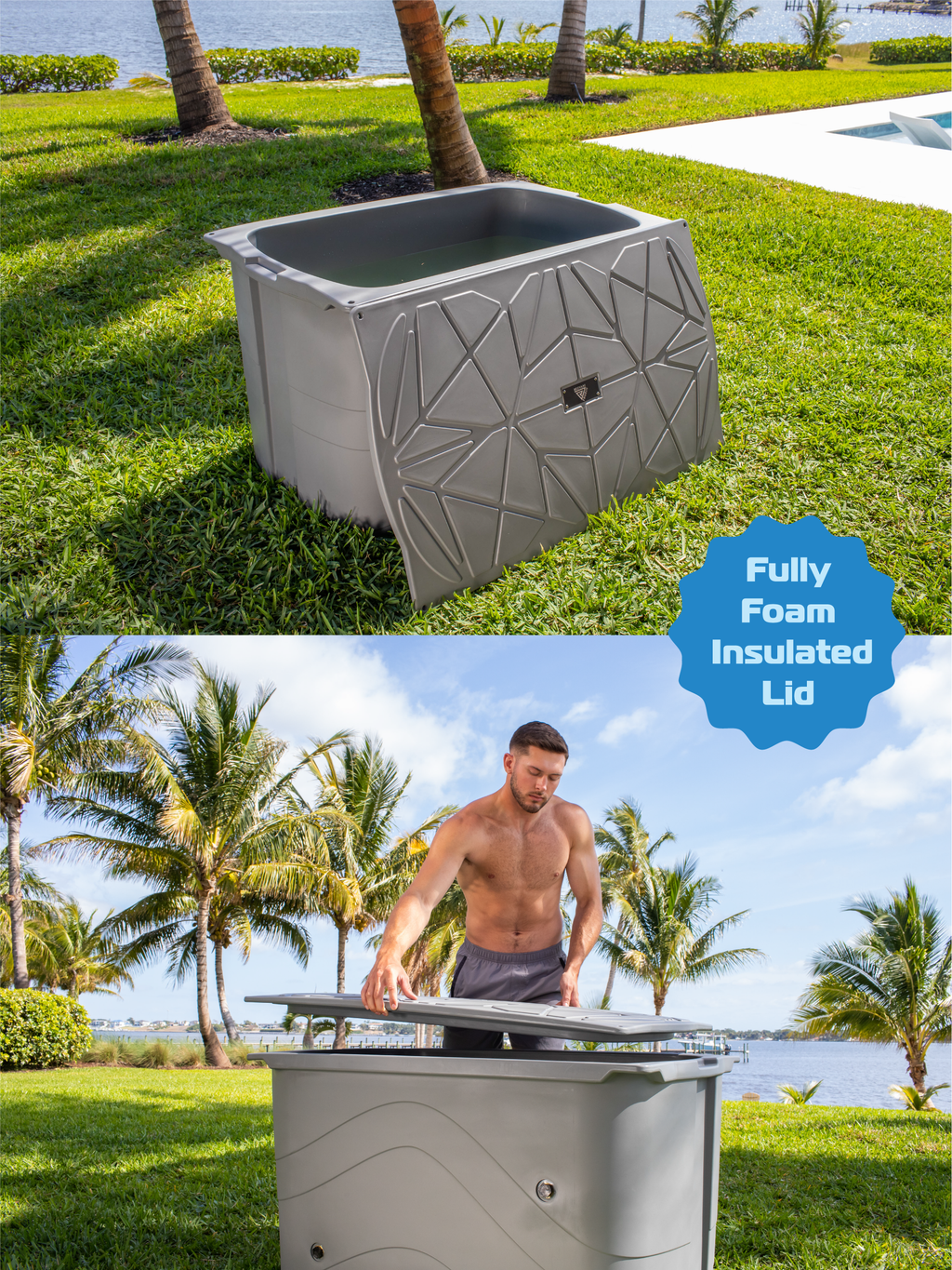 Frozin 400 Cold Plunge Tub — Insulated, Chiller‑Ready (100 Gallons)