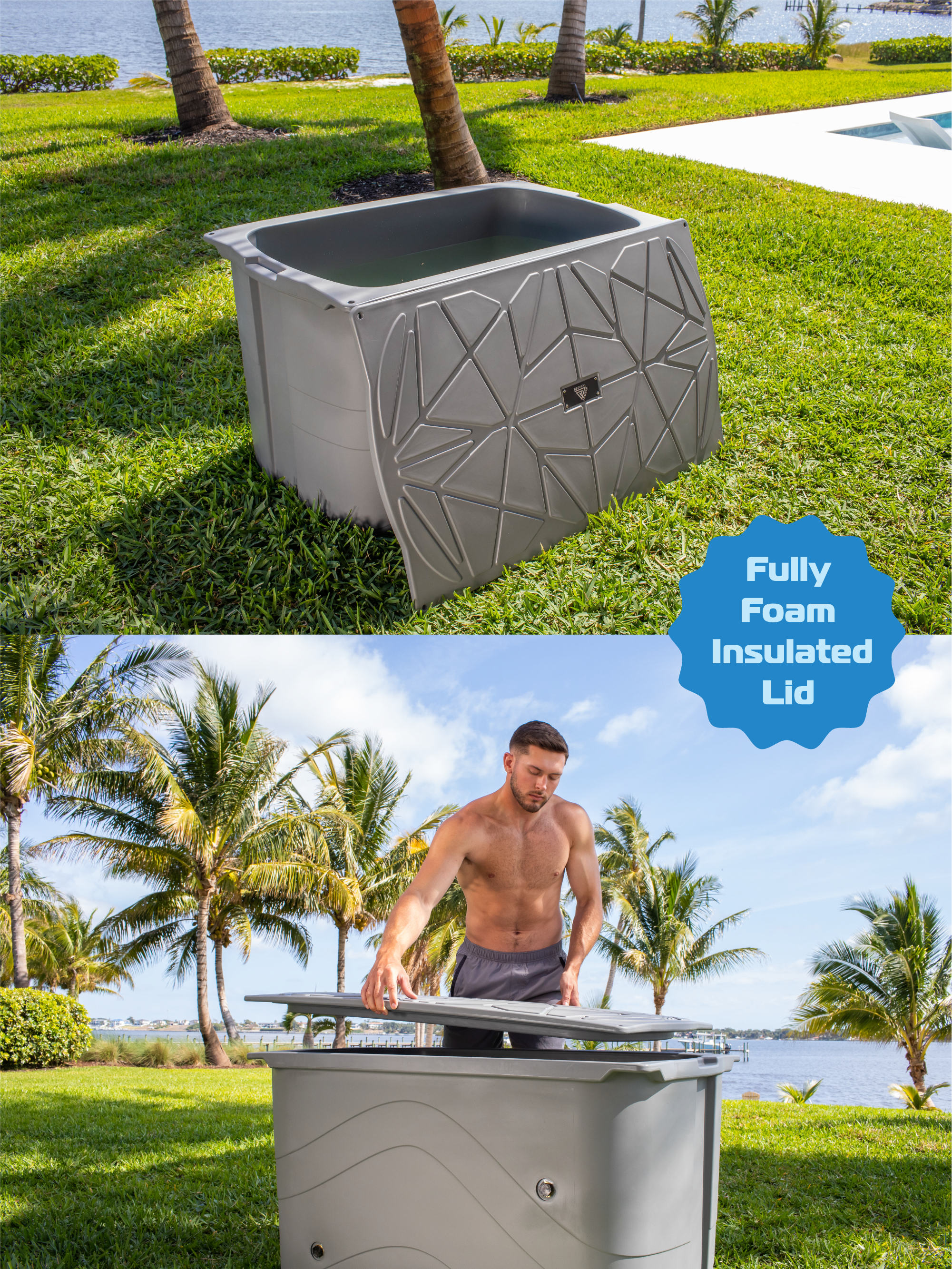 Frozin 400 Cold Plunge Tub — Insulated, Chiller‑Ready (100 Gallons)