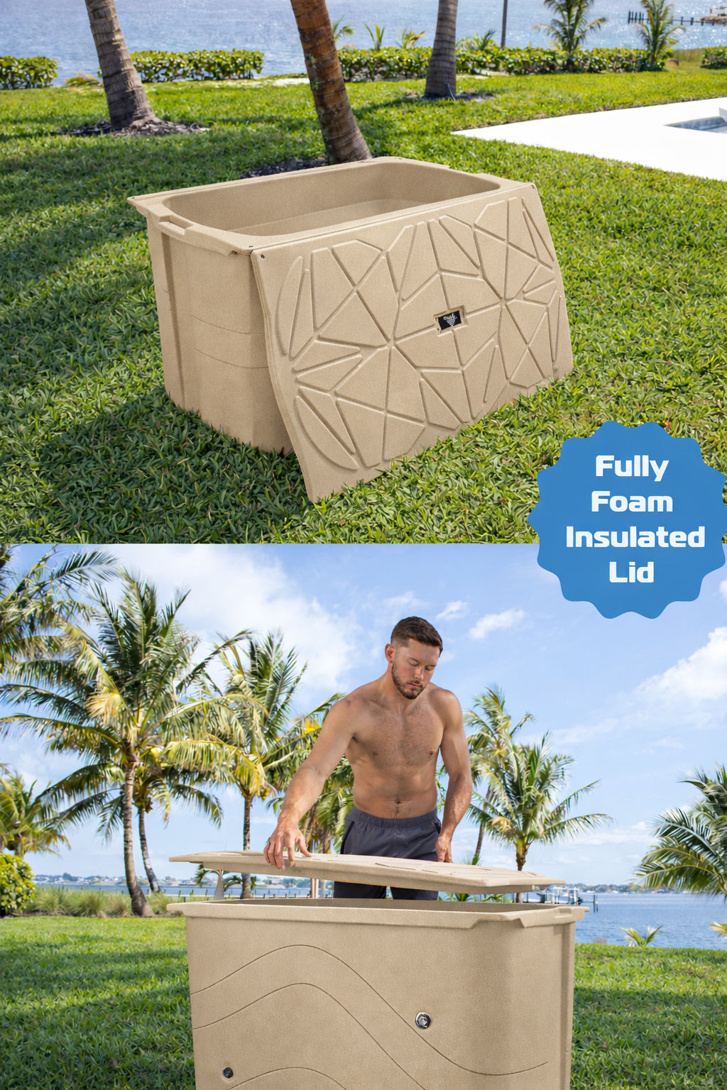 Frozin 400 Cold Plunge Tub — Insulated, Chiller‑Ready (100 Gallons)