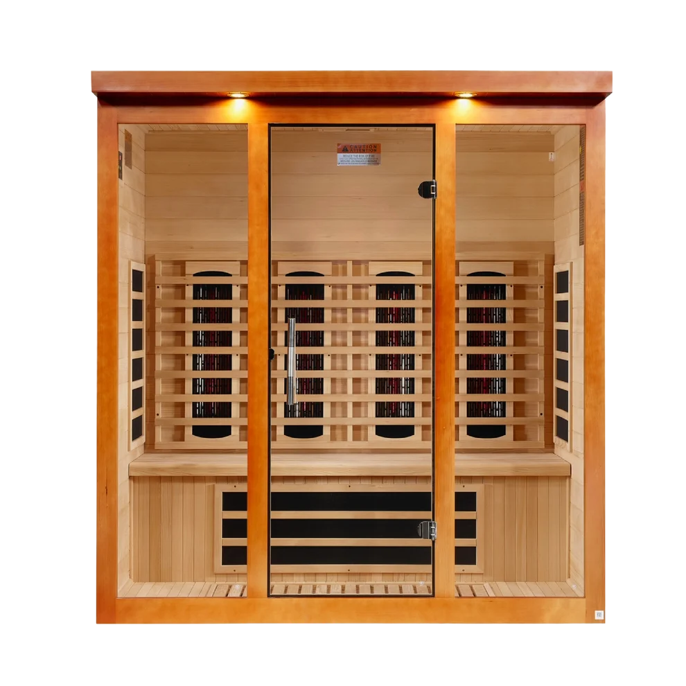 Golden Designs Dynamic Vila Grande 4 Person Full Spectrum Nero Zero EMF FAR IR Sauna (DYN-6415-03 FS)